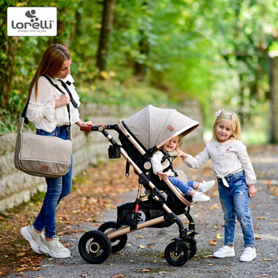 Lorelli Kinderwagen Alba 2 in 1 mit Liegeposition, Kombikinderwagen, Baby Buggy klein zusammenklappb