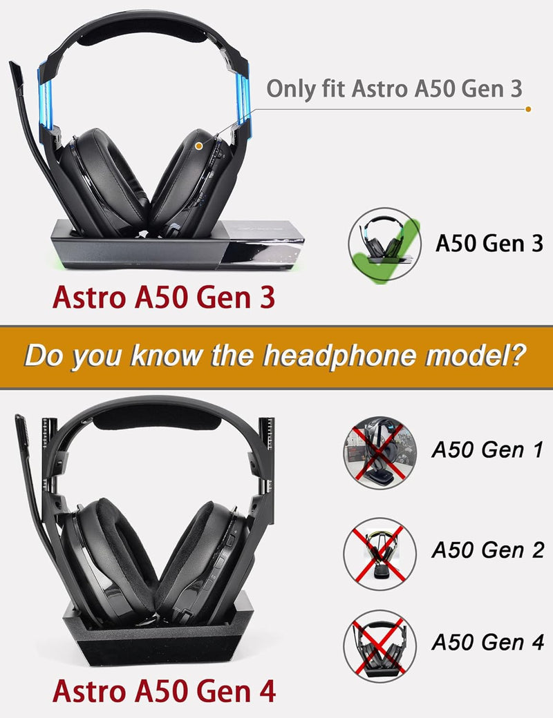 Ohrpolster + Kopfhörer für Logitech Astro A50 Gen 3 Generation Kopfhörer Kissen Ohrmuschel mit Magne