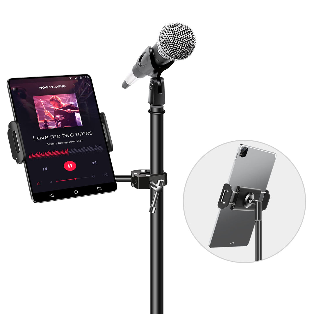 elitehood Neueste Aluminium iPad Halterung Mikrofonständer, Seite Tablet Halter Mic Ständer, Verstel