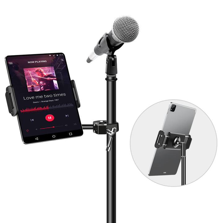 elitehood Neueste Aluminium iPad Halterung Mikrofonständer, Seite Tablet Halter Mic Ständer, Verstel