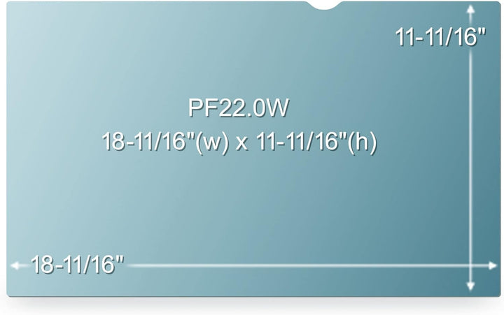 3M PF22.0W Blickschutzfilter Standard für Desktops 55,9 cm Weit (entspricht 22,0" Weit) 16:10, 55,9