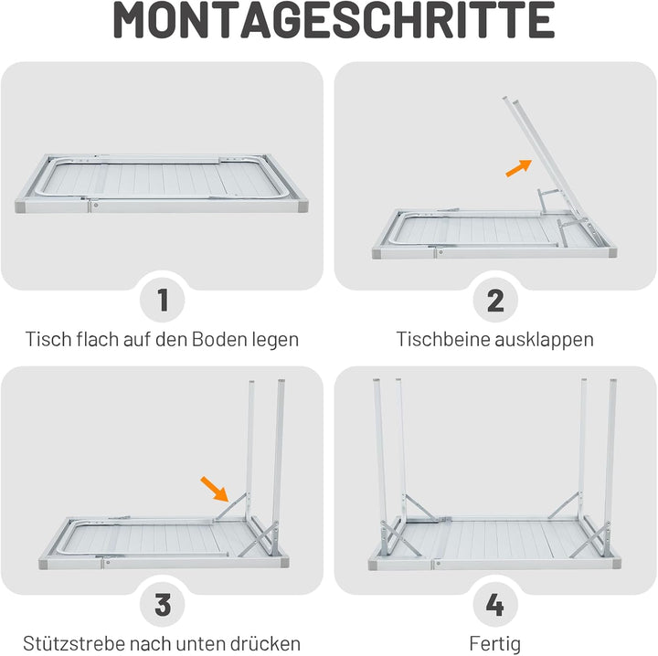TIMBER RIDGE Campingtisch Klappbar 94/129x70cm Erweiterbar Ausziehtisch Klapptisch für 4 Personen Fa