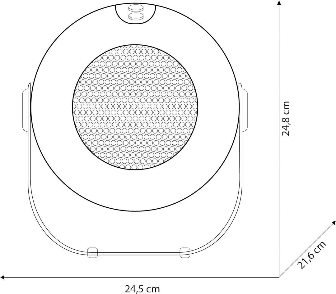 Olimpia Splendid 99447 Caldodesign Keramik Heizlüfter 1800 W, 50 m³, Weiss, Weiss