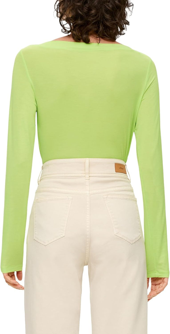 s.Oliver Slim Fit-Longsleeve aus Lyocellmix 44 7423_limettengrün, 44 7423_limettengrün