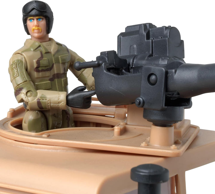 Peterkin World Peacekeeper Wüstenhumvee mit Militärfiguren und Zubehör, Massstab 1:18, Actionfiguren