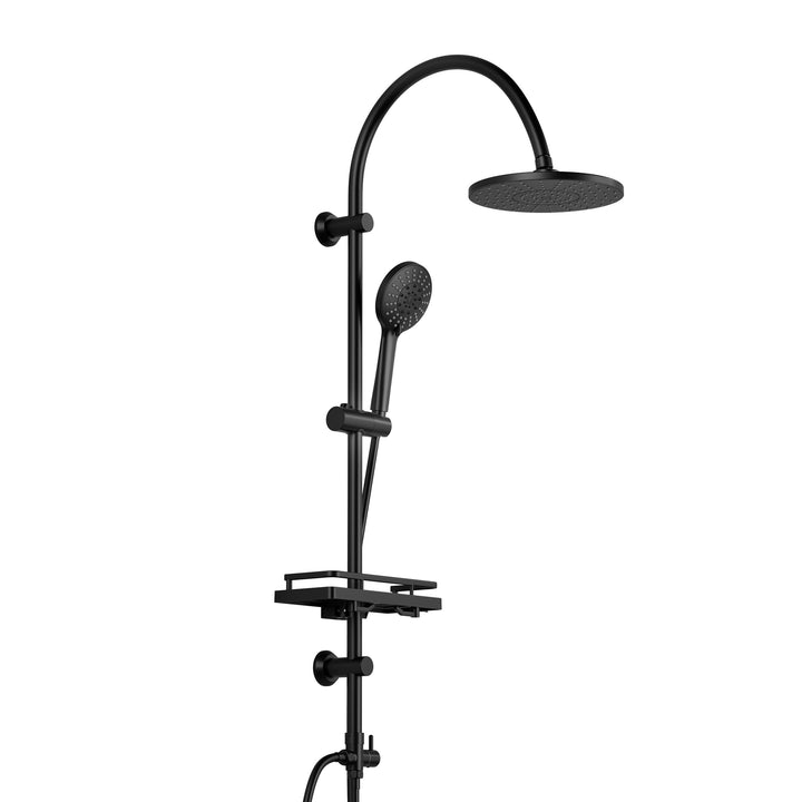 Regendusche Duschsystem ohne Armatur, Duschset mit Edelstahl Duschstange, Duschsäule mit ABS Kopfbra