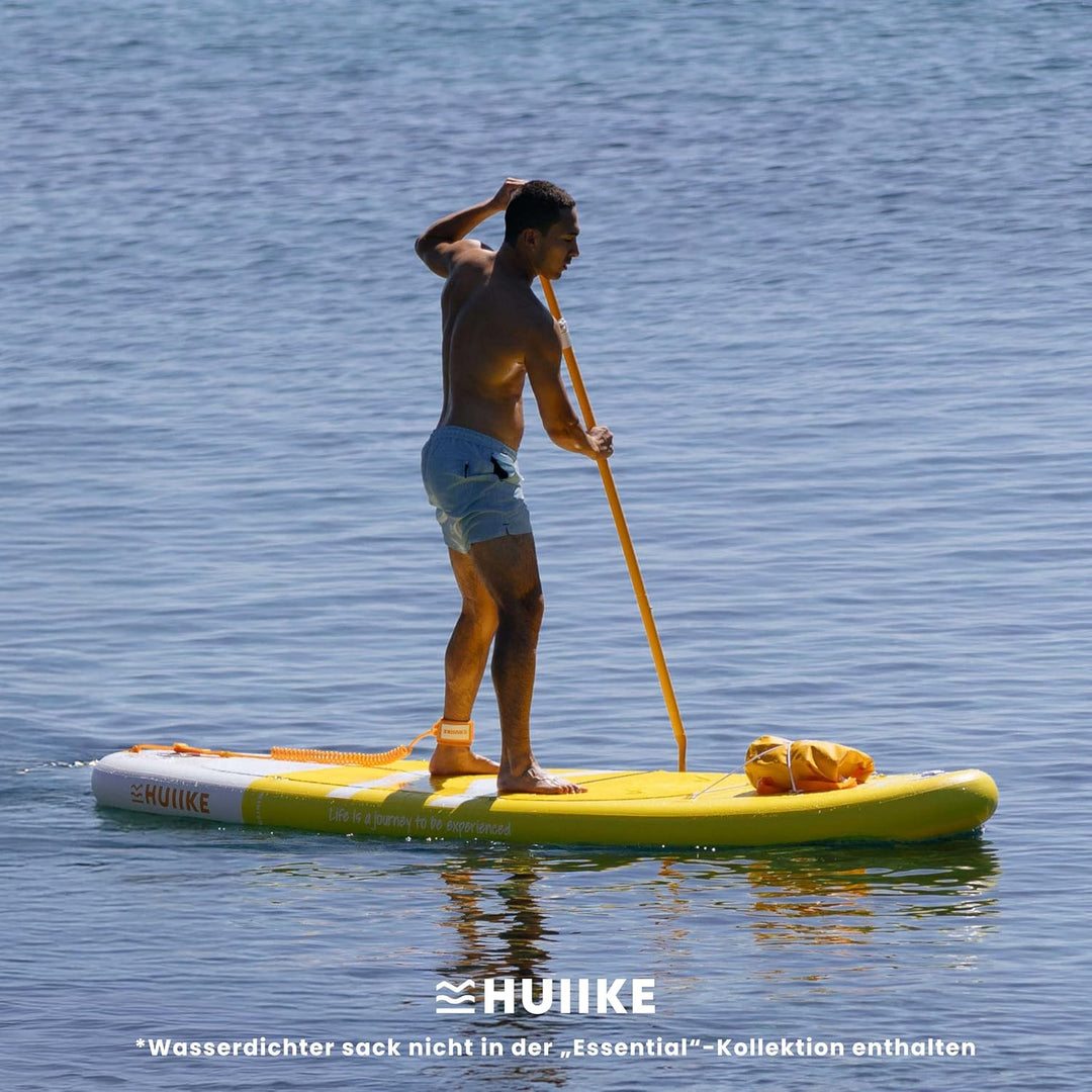 HUIIKE Stand Up Paddling Board mit Zubehör, Paddel, Finnen, Leash, Pumpe, Rucksack. SUP-Board Aufbla