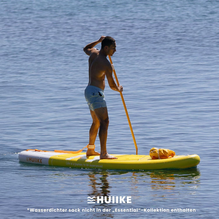 HUIIKE Stand Up Paddling Board mit Zubehör, Paddel, Finnen, Leash, Pumpe, Rucksack. SUP-Board Aufbla
