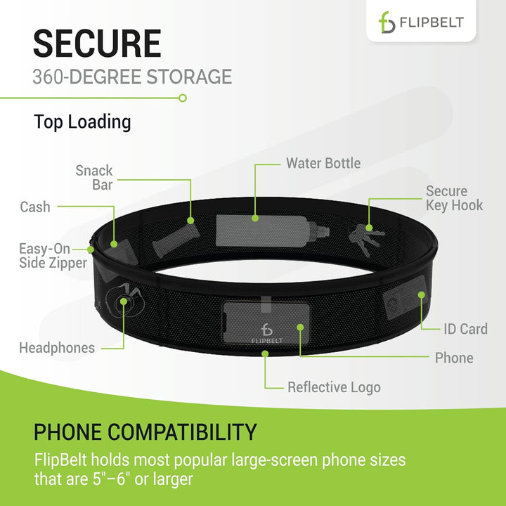 FlipBelt Luft, Schwarz, Small S Schwarz, S Schwarz