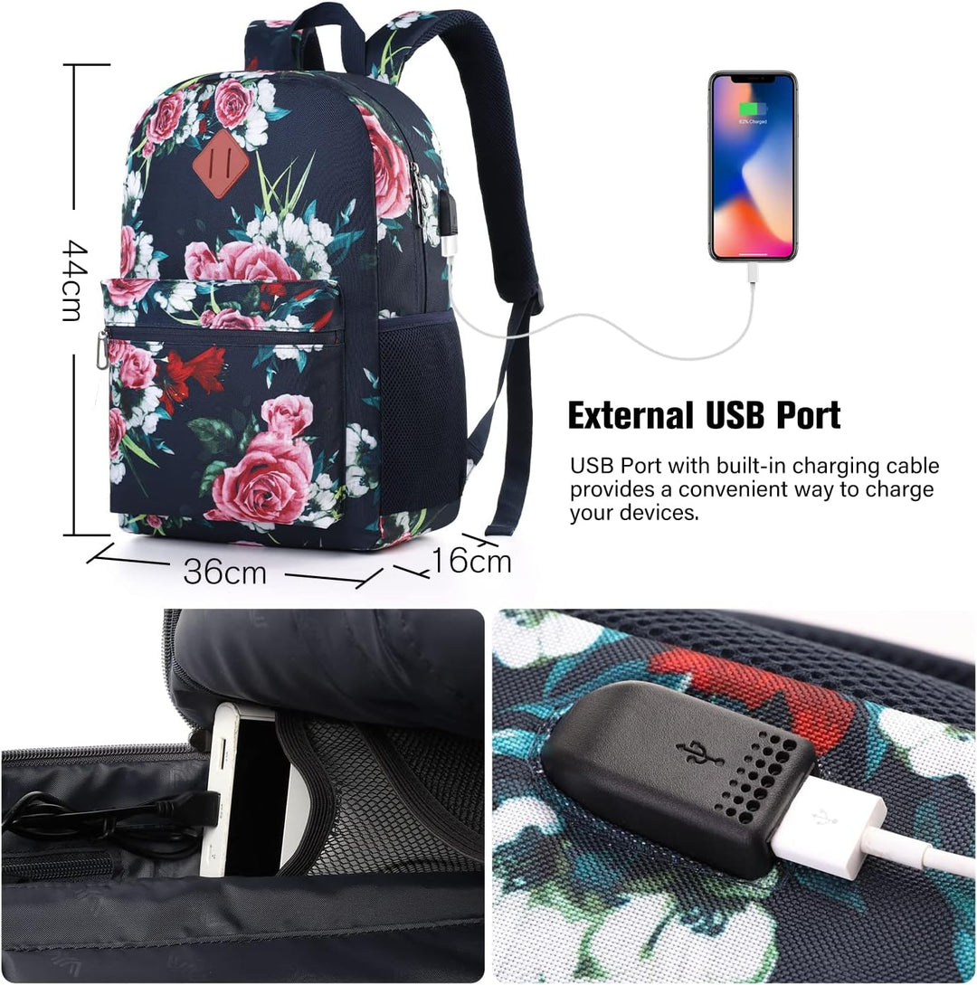 YAMTION Rucksack Frauen Rucksack Laptop Damen,Schulrucksack Mädchen Teenager,Schultasche Mädchen Ruc