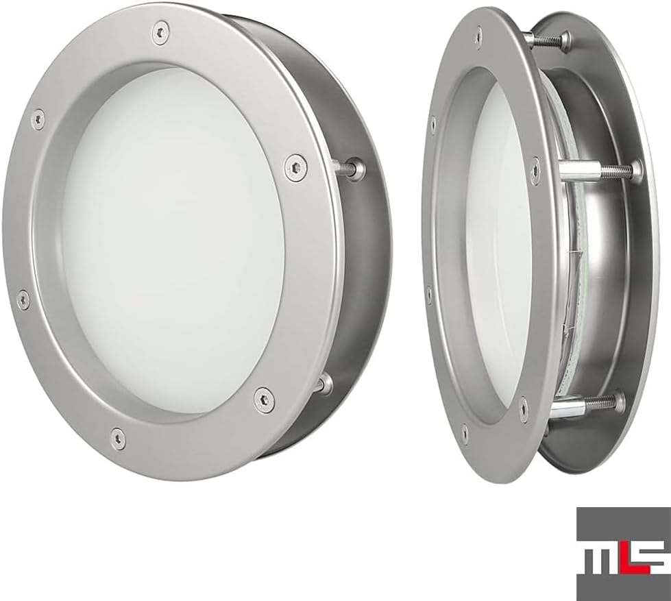 MLS Bullauge B4000, Bullauge für Türen, aus Robustem Aluminium, VSG-Sicherheitsglas, Passend für 40