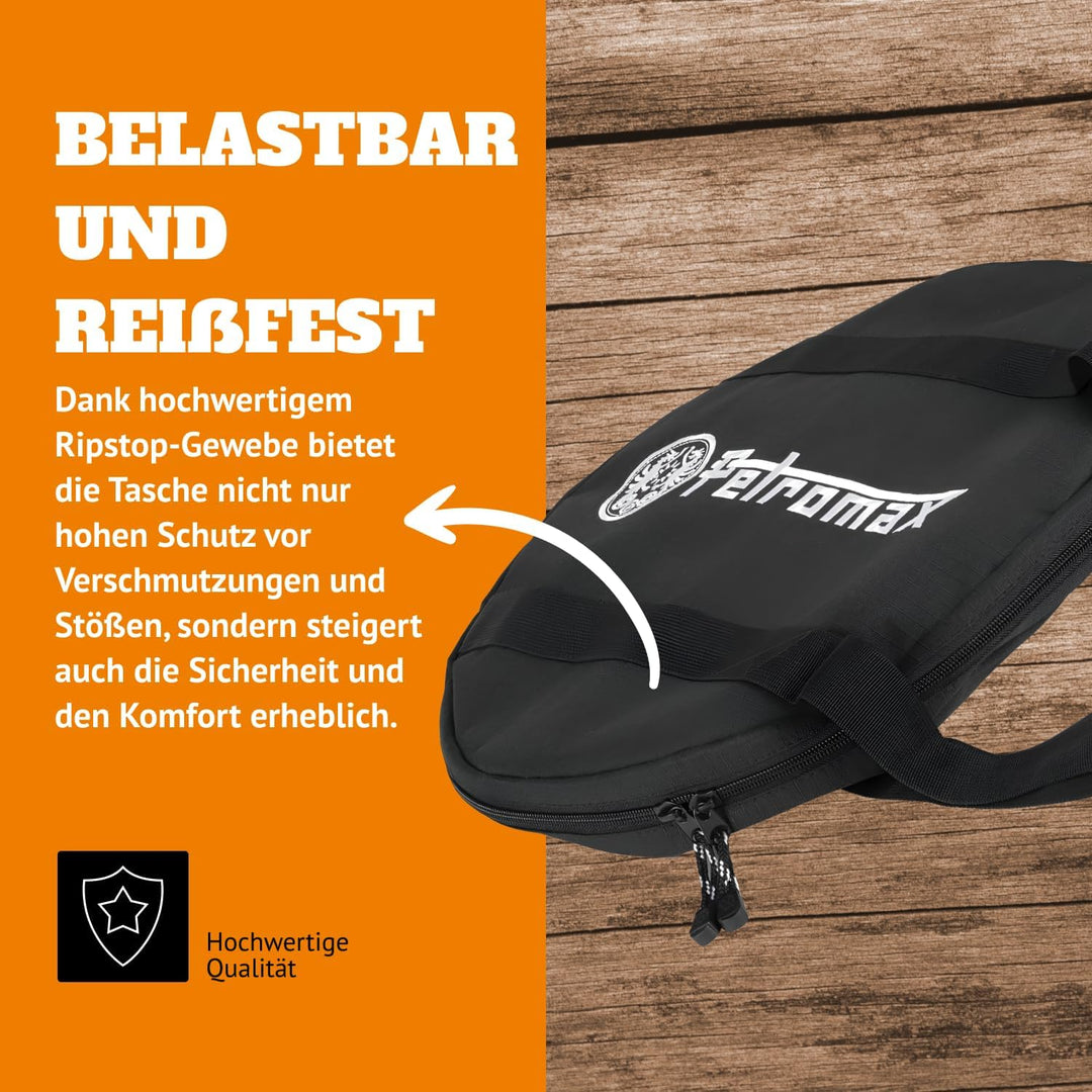 Petromax Transporttasche für Feuerpfanne FP35 - Aufbewahrungstasche aus Ripstop-Gewebe für gusseiser