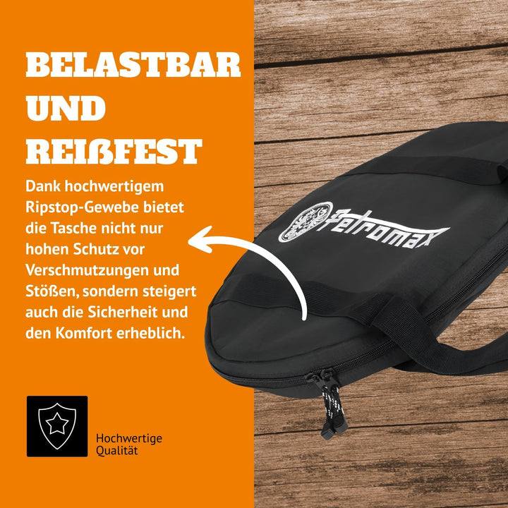 Petromax Transporttasche für Feuerpfanne FP35 - Aufbewahrungstasche aus Ripstop-Gewebe für gusseiser