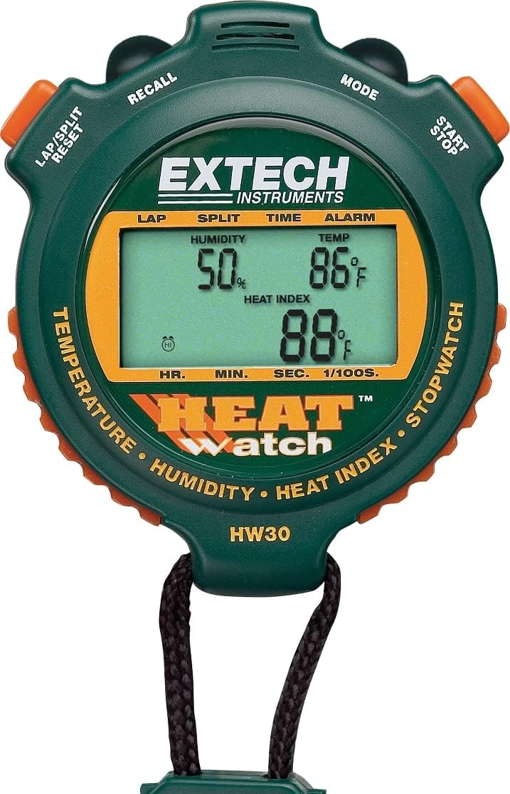Extech Feuchte/Temperatur-Stoppuhr, 1 Stück, HW30 HW30 HeatWatch Feuchtigkeit/Temperatur Stoppuhr, H