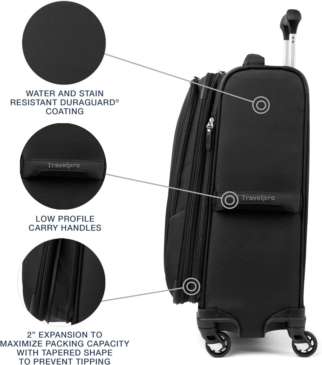 Travelpro Maxlite 5 Tragbarer Koffer, 53 cm, Schwarz (Schwarz) - 401176101, Schwarz