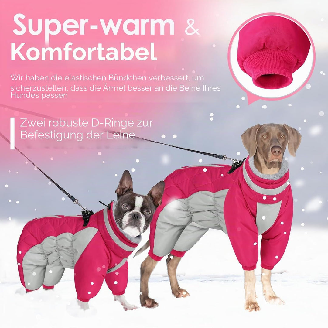 AOFITEE Winteroverall für Hunde - Wasserdichter Hundemantel für Kleine Hunde mit Beinen, Winter Warm