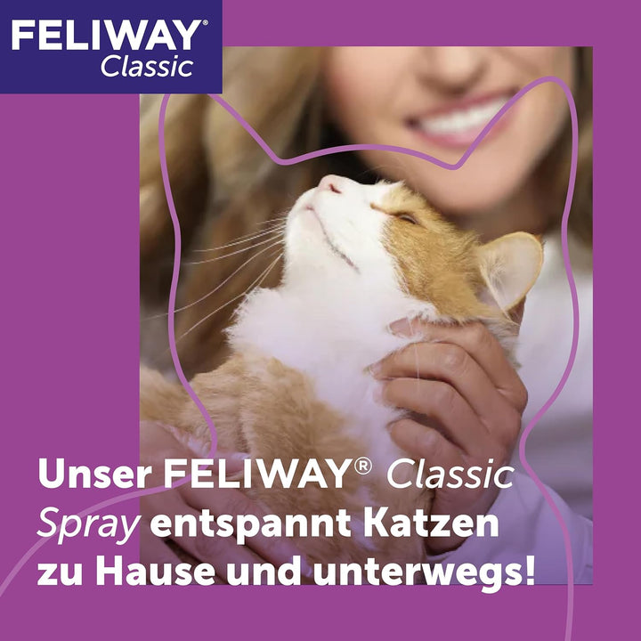 FELIWAY Classic Transport Spray für Katzen | Stressfreie Reise & Transport | sorgt für Entspannung b
