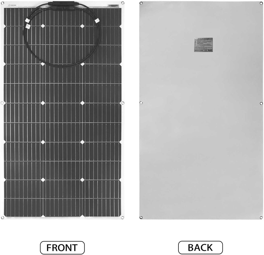 solarpanel 12V flexible 100w laderegler solar 12v Ultraleicht, Ultradünn,Wasserdicht für Wohnmobile,