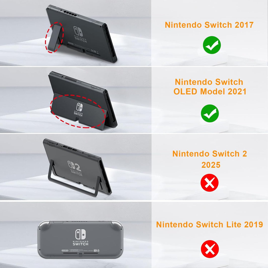 Fintie Slim Tasche Kompatibel mit Nintendo Switch/Switch OLED Modell - [Ultradünn] Stossfeste Hartsc