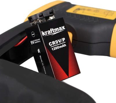 kraftmax 3X 9V Block Lithium Hochleistungs- Longlife Batterien für Rauchmelder/Feuermelder - 10 Jahr