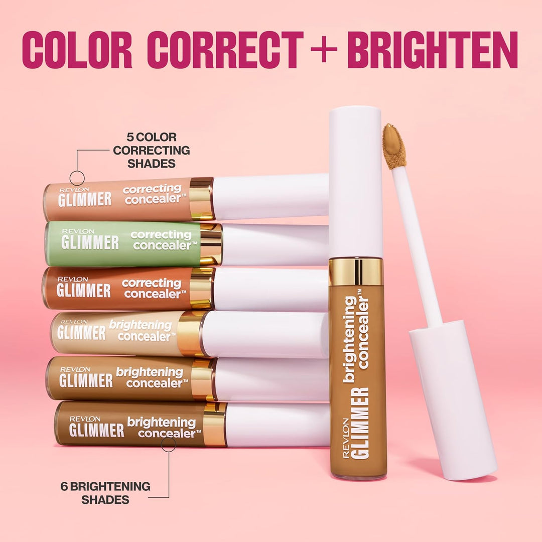 Revlon Glimmer Brightening Concealer, Anti-Concealer, leichte Abdeckung, Vitamin C, Koffein und Stev