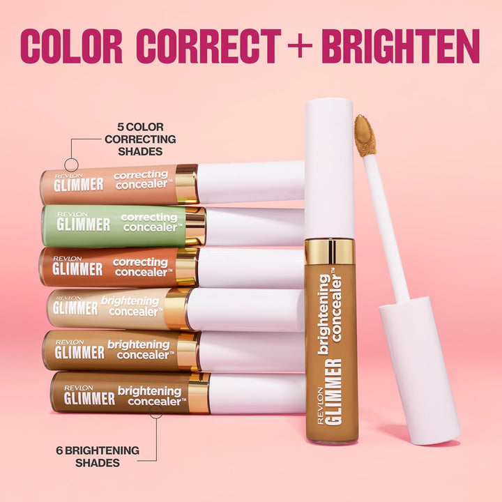 Revlon Glimmer Brightening Concealer, Anti-Concealer, leichte Abdeckung, Vitamin C, Koffein und Stev