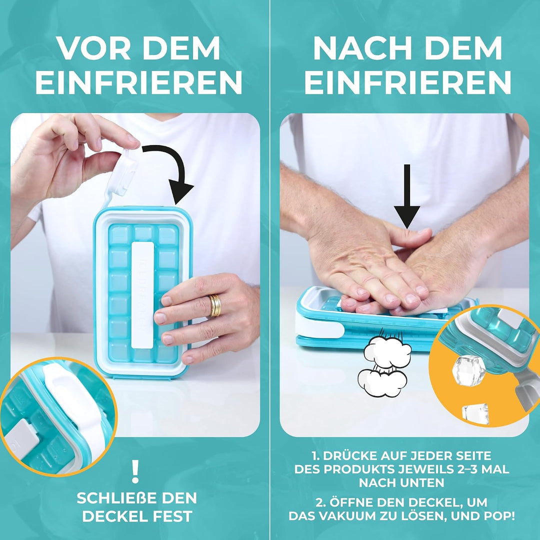 ICEBREAKER POP 2.0 Eiswürfelform - Eis herstellen und servieren, ohne das Eis zu berühren - Der Hygi