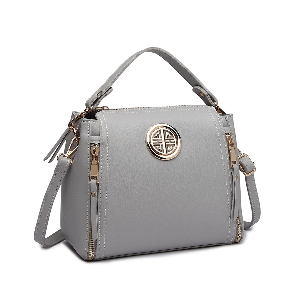 Miss Lulu Handtasche Damen Schultertasche Henkeltasche Pu Leder Elegant Umhängetasche Mittlere Top G