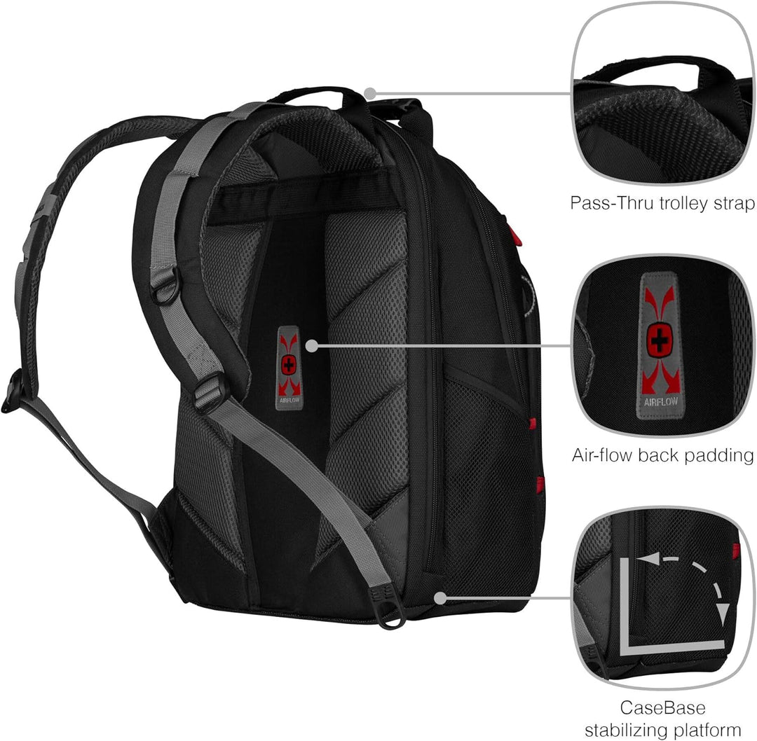 WENGER Legacy Laptop-Rucksack, Notebook bis 16 Zoll, 24 l, Damen Herren, Business Uni Schule Reisen,