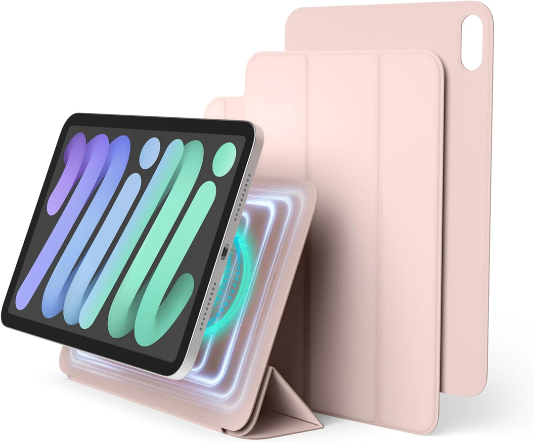 elago Magnetische Folio Hülle Kompatibel mit iPad Mini 8.3 Zoll 6. Generation - Rückwand kann an Met