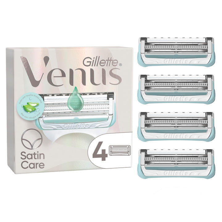 Gillette Venus Damenrasierer für den Intimbereich, 4 Ersatzklingen 4 Klingen, 4 Klingen