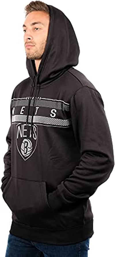 NBA Herren Fleece Hoodie Pullover Sweatshirt Poly Midtown, Herren, Midtown Hoodie M Schwarz, M Schwa