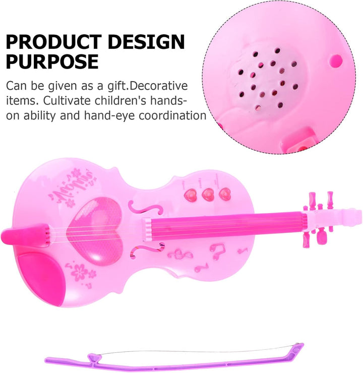 Kisangel Kunststoff Violine Spielzeug Kinder Rosa Violine Spielzeug Kinder e Kleine e Musik Musikins