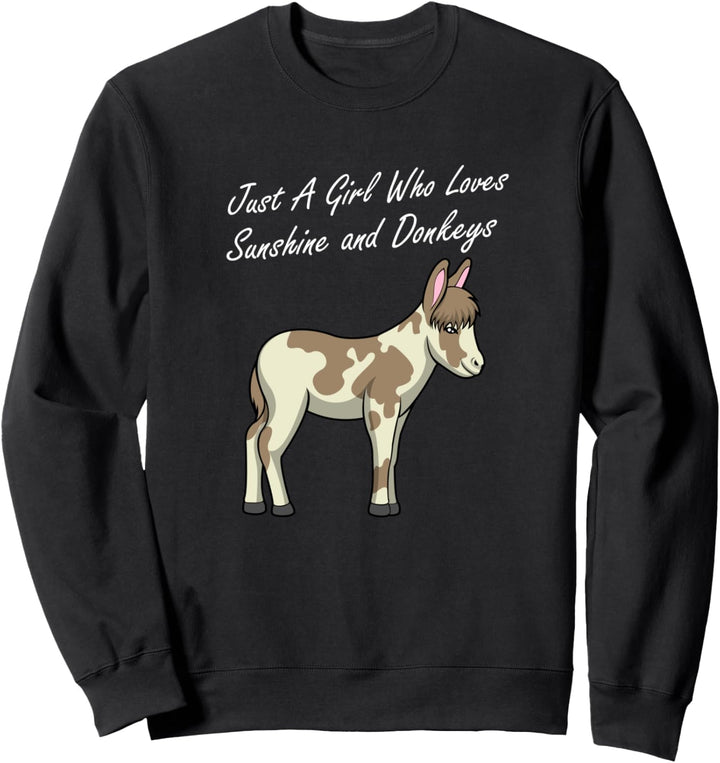 Mädchen mag Baby Esel Maultier Farm Sweatshirt