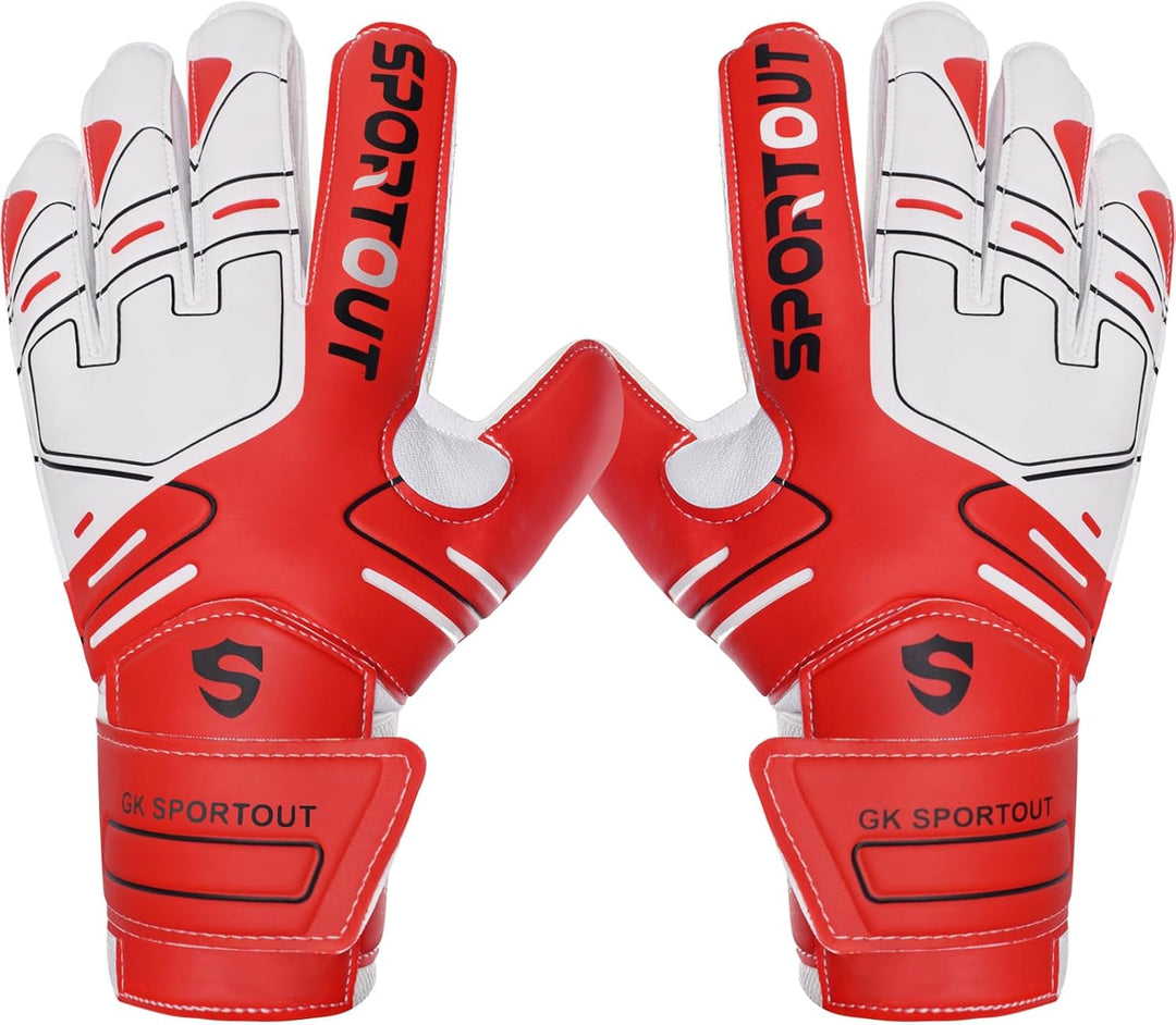 Jugendliche und Erwach,Kinder sener Torwarthandschuhe mit Fingersave，Rutschfes，Gewährung von Starken