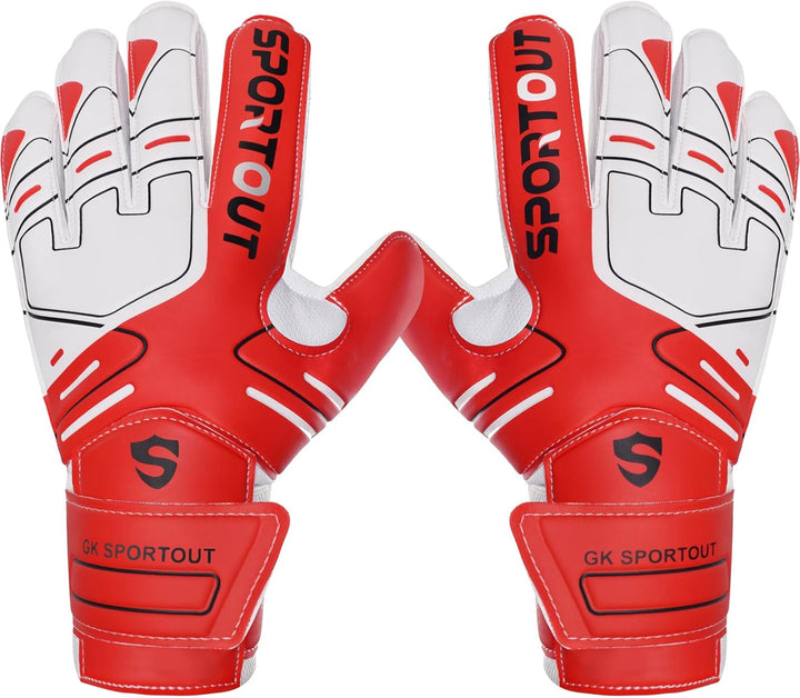 Jugendliche und Erwach,Kinder sener Torwarthandschuhe mit Fingersave，Rutschfes，Gewährung von Starken