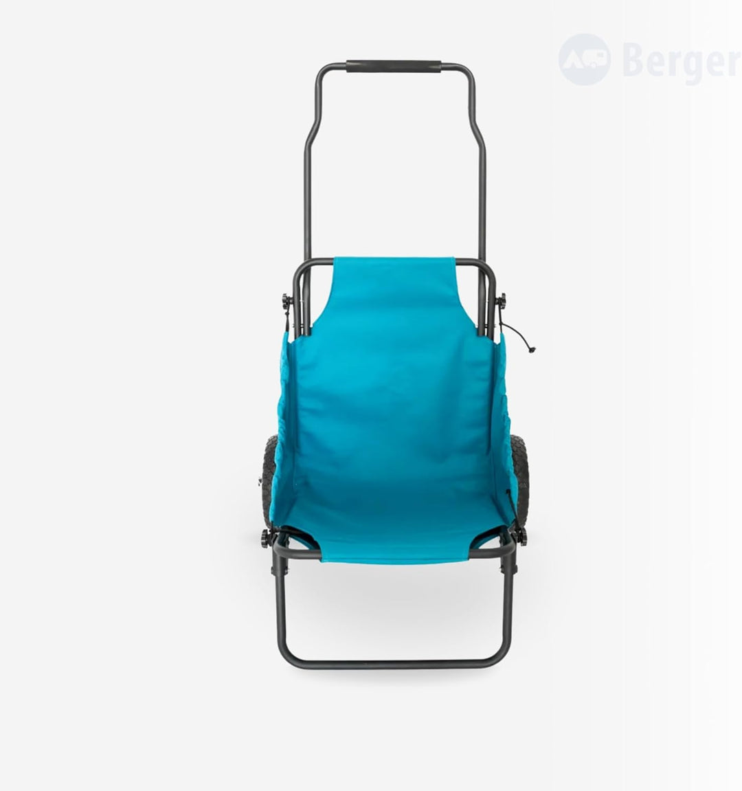 BERGER BeachBoy 2-in-1 Beach Trolley mit Sitz I klappbarer Transportwagen leicht I Strandwagen faltb
