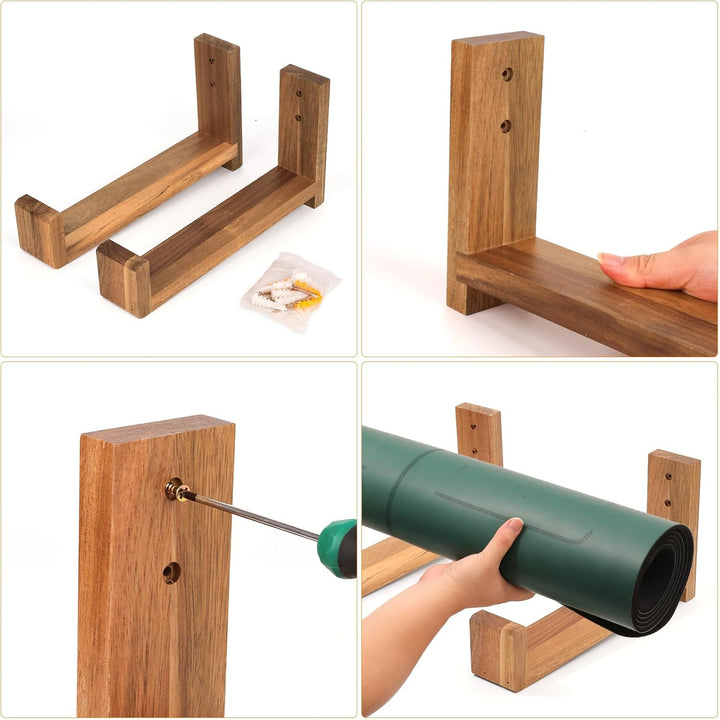 Yogamatten-Halter, Wandhalterung, Aufbewahrungsregal, Yoga-Regal-Organizer, Schaumstoff-Rollen-Wandh