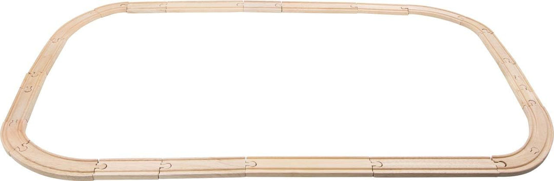Eisenbahnschienen Set 24 Teile TRAINible aus naturbelassenem Holz, als Erweiterung oder für den Neus