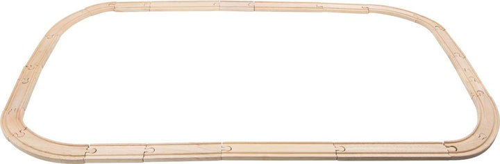 Eisenbahnschienen Set 24 Teile TRAINible aus naturbelassenem Holz, als Erweiterung oder für den Neus