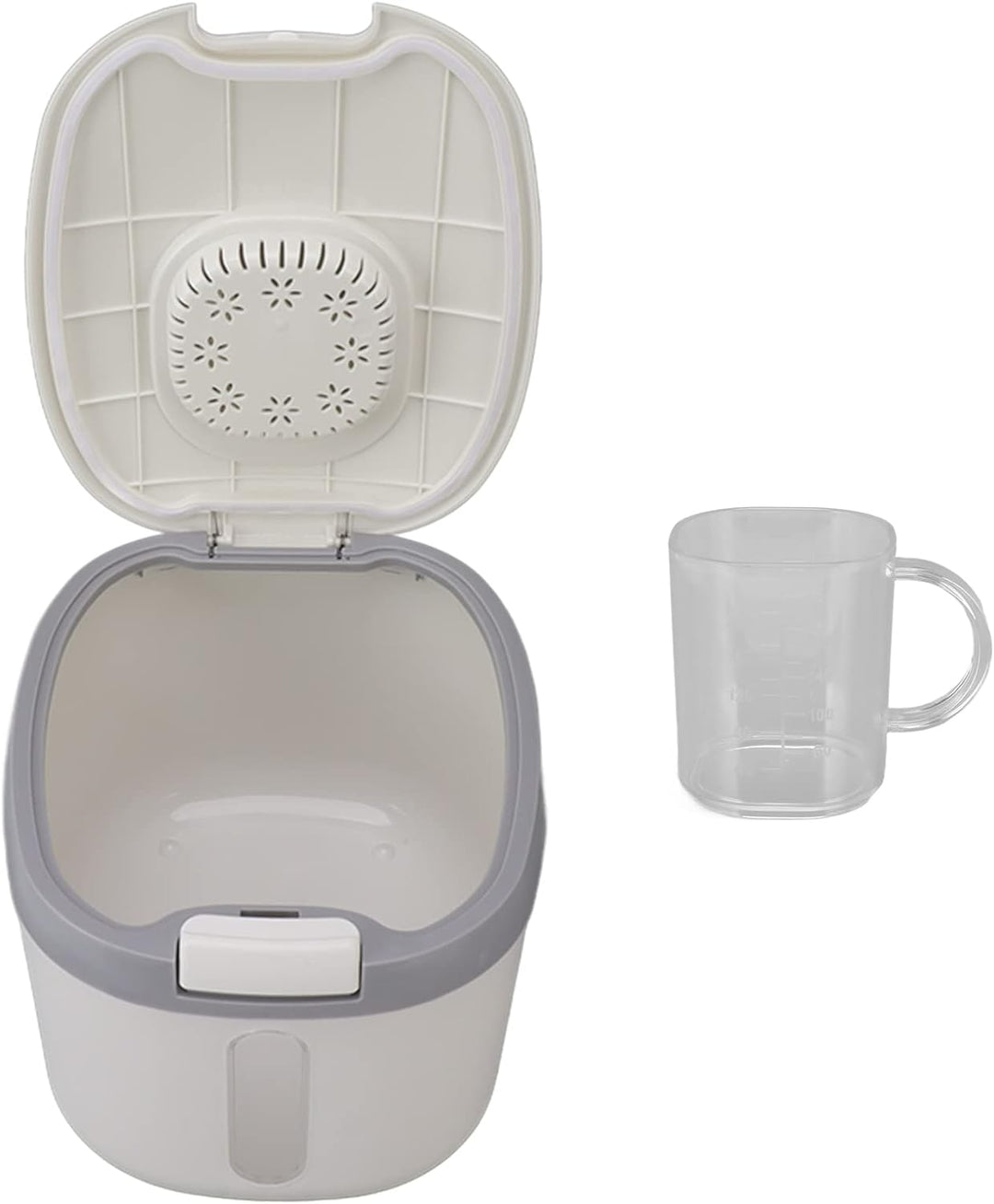 Reisbehälter, Insektensicher, Geruchlos, Luftdicht, Reisbox mit Klarem Fenster für Getreide, Zucker,