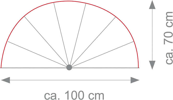 RIDDER Sylt Duschspinne, Duschfaltkabine, Ombrella, blau, 170 cm & 50600-0 50600 Duschvorhangklammer