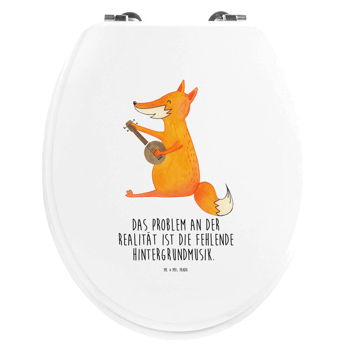 Mr. & Mrs. Panda Motiv WC Sitz Fuchs Gitarre - Geschenk, Toilette, Musik, Klodeckel, Toilettendeckel