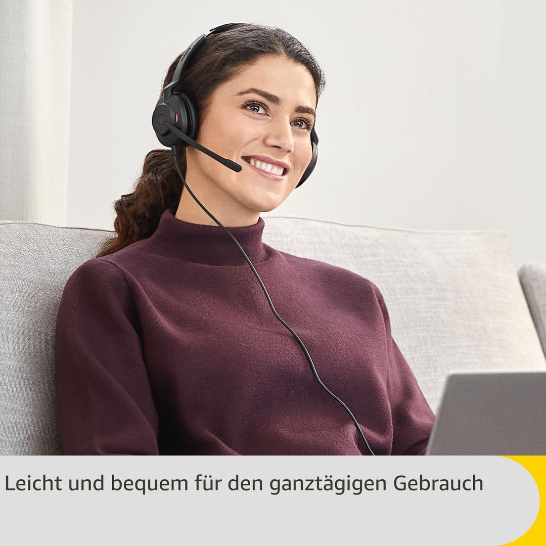 Jabra Evolve2 30 SE – Kabelgebundenes Mono-Headset mit Geräuschunterdrückung und 2-Mikrofon-Technolo