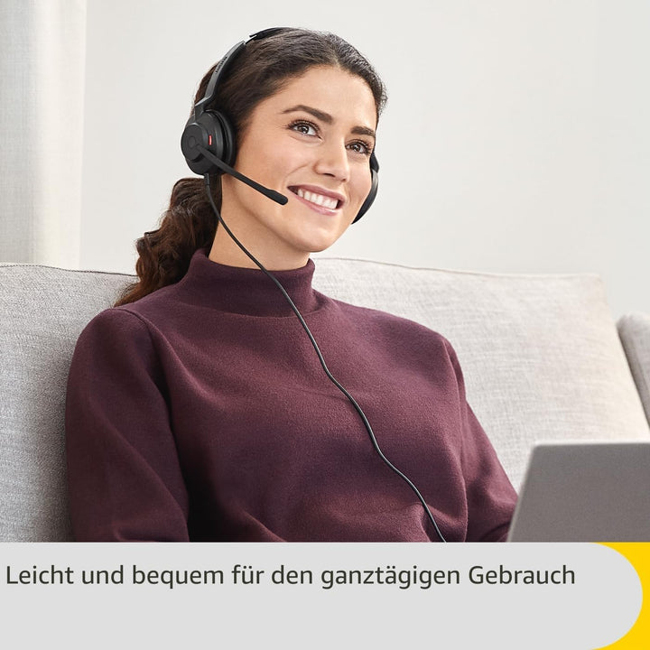 Jabra Evolve2 30 SE – Kabelgebundenes Mono-Headset mit Geräuschunterdrückung und 2-Mikrofon-Technolo