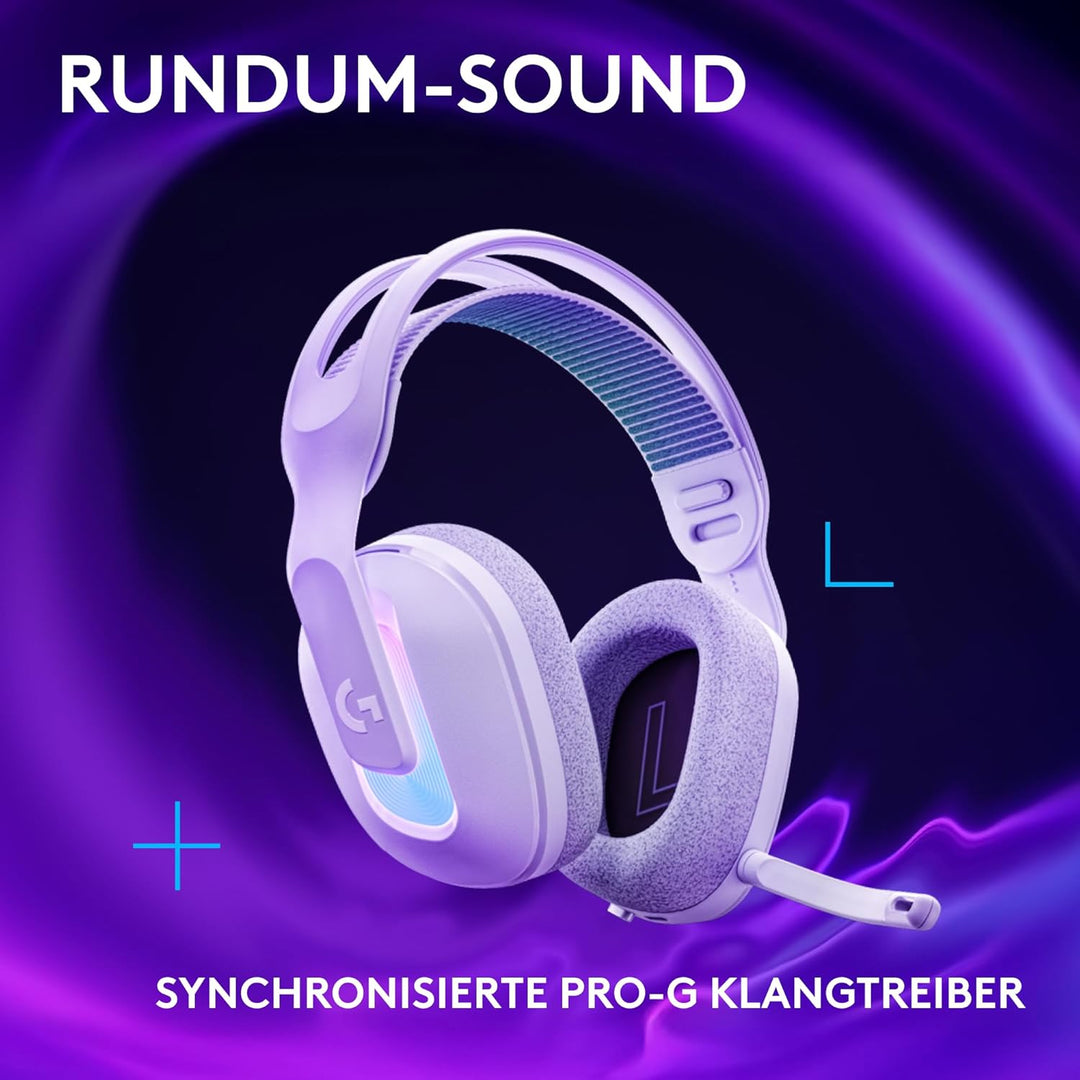 Logitech G G522 LIGHTSPEED kabelloses Gaming-Headset, LIGHTSYNC RGB, Mikrofon und erweitertem synchr