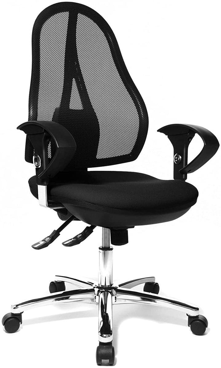 Topstar Open Point SY Deluxe, ergonomischer Syncro-Bandscheiben-Drehstuhl, Bürostuhl, Schreibtischst