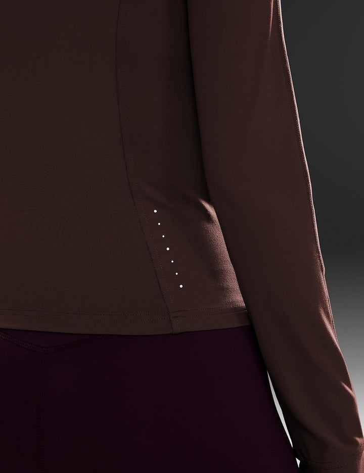 CRZ YOGA Damen Butterluxe Full Zipper Sport Jacke Zip Tasche Crop Running Laufjacke Gym Langarmshirt