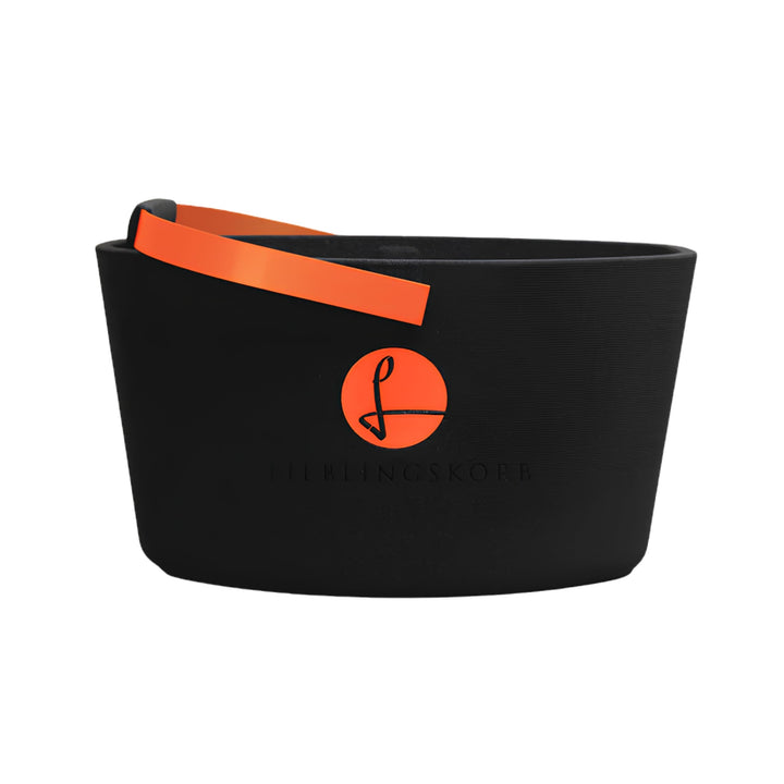 LIEBLINGSKORB Original black lachsorange - ultraleichter, kippsicherer & formstabiler Einkaufskorb -