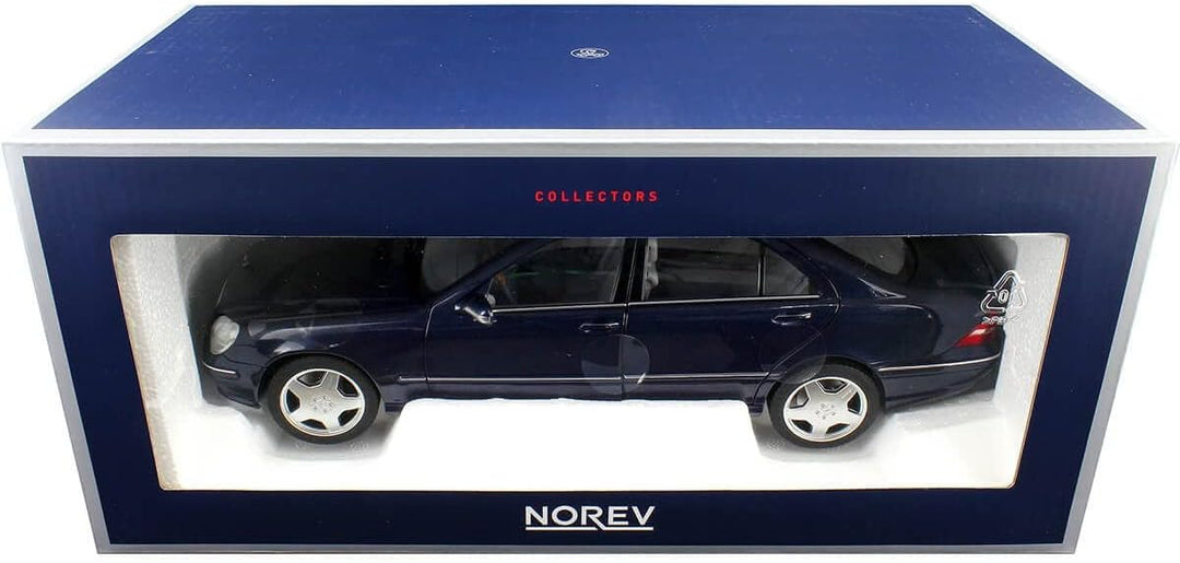 Norev kompatibel mit Mercedes S-Klasse S55 AMG W220 2000 dunkelblau metallic Modellauto 1:18